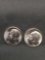 2 Count Lot of Uncirculated 1957-P United States Roosevelt Silver Dimes from Estate Collection