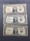 3 Count Lot of 1935 United States Washington $1 Silver Certificates - Bill Currency Notes