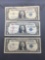3 Count Lot of 1957 United States Washington $1 Silver Certificates - Bill Currency Notes