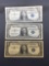 3 Count Lot of 1957 United States Washington $1 Silver Certificates - Bill Currency Notes