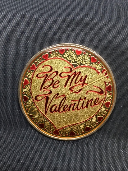 1 Troy Ounce .999 Fine Silver BE MY VALENTINE Silver Bullion Round Coin
