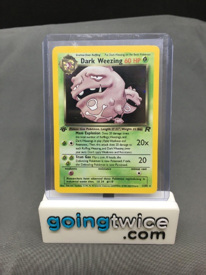 2000 Pokemon Team Rocket 1st Edition #14 DARK WEEZING Holofoil Trading Card from Crazy Collection