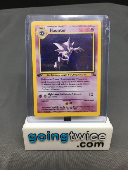 1999 Pokemon Fossil 1st Edtion #6 HAUNTER Holfoil Rare Trading Card from Crazy Collection