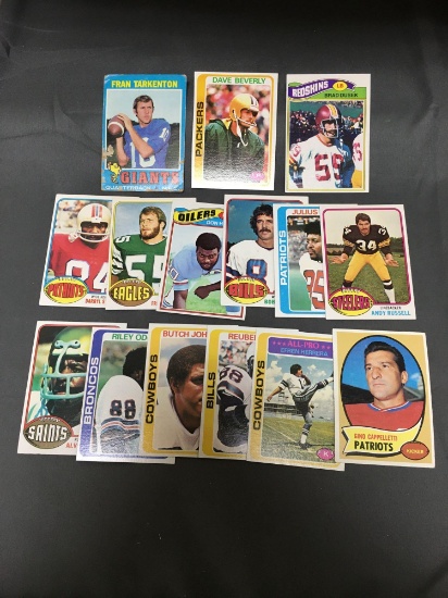 15 Card Lot of Vintage 1970's Football Trading Card from Huge Estate Collection