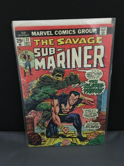 1974 Marvel Comics SUB-MARINER Vol 1 #72 Bronze Age Comic Book - Final Issue