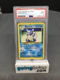 PSA Graded 1999 Pokemon Base Set Unlimited #42 WARTORTLE Trading Card - MINT 9