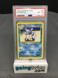 PSA Graded 1999 Pokemon Base Set Unlimited #42 WARTORTLE Trading Card - NM-MT 8
