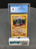 CGC Graded 1999 Pokemon Jungle 1st Edition #45 RHYDON Trading Card - MINT 9