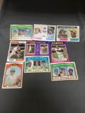 9 Card Lot of 1970's Topps Vintage Baseball Cards with Hall of Famers and Stars