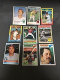 9 Card Lot of 1970's Topps Vintage Baseball Cards with Hall of Famers and Stars