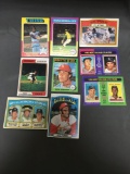 9 Card Lot of 1970's Topps Vintage Baseball Cards with Hall of Famers and Stars