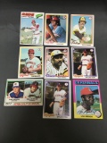 9 Card Lot of 1970's Topps Vintage Baseball Cards with Hall of Famers and Stars