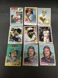 9 Card Lot of 1970's Topps Vintage Baseball Cards with Hall of Famers and Stars