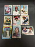 9 Card Lot of 1970's Topps Vintage Baseball Cards with Hall of Famers and Stars