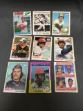 9 Card Lot of 1970's Topps Vintage Baseball Cards with Hall of Famers and Stars