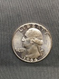 1964 United States Washington Silver Quarter - 90% Silver Coin from Estate