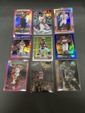 9 Card Lot of REFRACTOR & PRIZM Sports Cards with Rookies Stars and More!