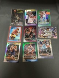 9 Card Lot of REFRACTOR & PRIZM Sports Cards with Rookies Stars and More!