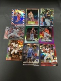 9 Card Lot of REFRACTOR & PRIZM Sports Cards with Rookies Stars and More!