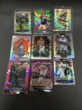 9 Card Lot of REFRACTOR & PRIZM Sports Cards with Rookies Stars and More!