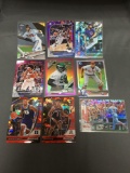 9 Card Lot of REFRACTOR & PRIZM Sports Cards with Rookies Stars and More!