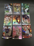 9 Card Lot of REFRACTOR & PRIZM Sports Cards with Rookies Stars and More!
