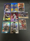 9 Card Lot of REFRACTOR & PRIZM Sports Cards with Rookies Stars and More!