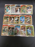 15 Card Lot of 1972 Topps Vintage Baseball Cards from Estate