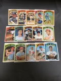15 Card Lot of 1972 Topps Vintage Baseball Cards from Estate