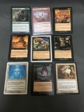 9 Card Lot of Magic the Gathering Gold Symbol RARES from Collection