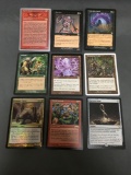 9 Card Lot of Magic the Gathering Gold Symbol RARES from Collection
