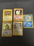 Lot of 5 Vintage Pokemon Holo Holofoil Rare Trading Cards