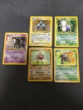 Lot of 5 Vintage Pokemon Holo Holofoil Rare Trading Cards