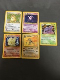 Lot of 5 Vintage Pokemon Holo Holofoil Rare Trading Cards