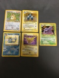 Lot of 5 Vintage Pokemon Holo Holofoil Rare Trading Cards