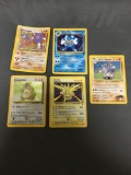 Lot of 5 Vintage Pokemon Holo Holofoil Rare Trading Cards