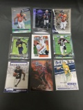 9 Card Lot of FOOTBALL ROOKIE CARDS with Stars and Newer Sets - HIGH BOOK VALUE!