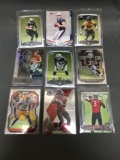9 Card Lot of FOOTBALL ROOKIE CARDS with Stars and Newer Sets - HIGH BOOK VALUE!