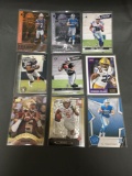 9 Card Lot of FOOTBALL ROOKIE CARDS with Stars and Newer Sets - HIGH BOOK VALUE!