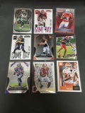 9 Card Lot of FOOTBALL ROOKIE CARDS with Stars and Newer Sets - HIGH BOOK VALUE!