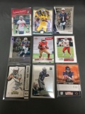 9 Card Lot of FOOTBALL ROOKIE CARDS with Stars and Newer Sets - HIGH BOOK VALUE!