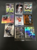 9 Card Lot of FOOTBALL ROOKIE CARDS with Stars and Newer Sets - HIGH BOOK VALUE!