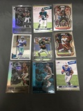 9 Card Lot of FOOTBALL ROOKIE CARDS with Stars and Newer Sets - HIGH BOOK VALUE!