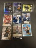 9 Card Lot of FOOTBALL ROOKIE CARDS with Stars and Newer Sets - HIGH BOOK VALUE!
