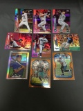 9 Card Lot of REFRACTOR & PRIZM Sports Cards with Rookies Stars and More!