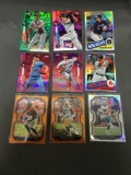 9 Card Lot of REFRACTOR & PRIZM Sports Cards with Rookies Stars and More!