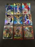 9 Card Lot of REFRACTOR & PRIZM Sports Cards with Rookies Stars and More!