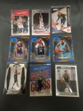 9 Card Lot of BASKETBALL ROOKIE CARDS with Stars and Newer Sets - HIGH BOOK VALUE!