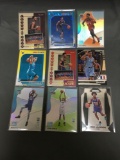 9 Card Lot of BASKETBALL ROOKIE CARDS with Stars and Newer Sets - HIGH BOOK VALUE!