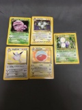 5 Card Lot of Vintage Holofoil Rare Pokemon Cards from Huge Collection